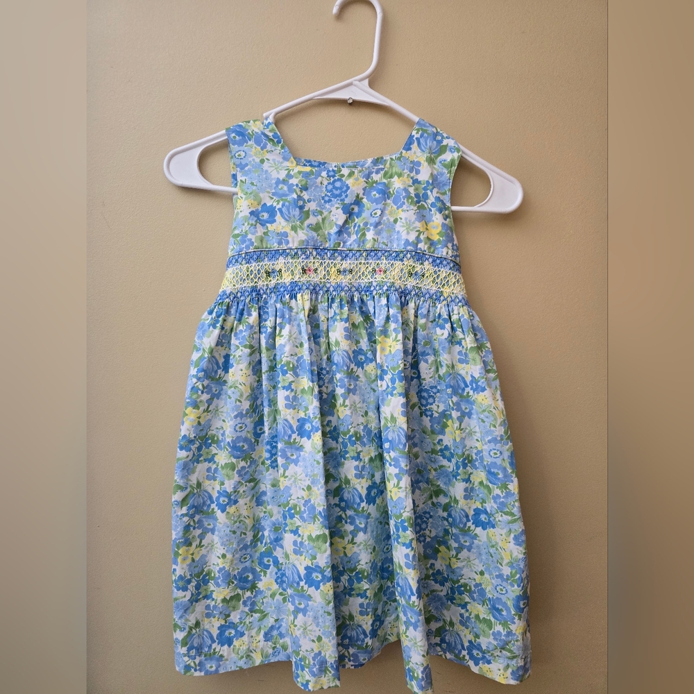 Blueberi Boulevard Floral Blue and Yellow Dress